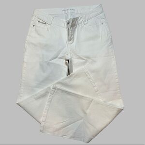 Michael Kors White Straight Leg Jeans